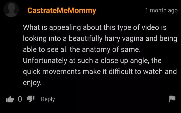 Ladies and gentlemen, the philosophy of CastrateMeMommy