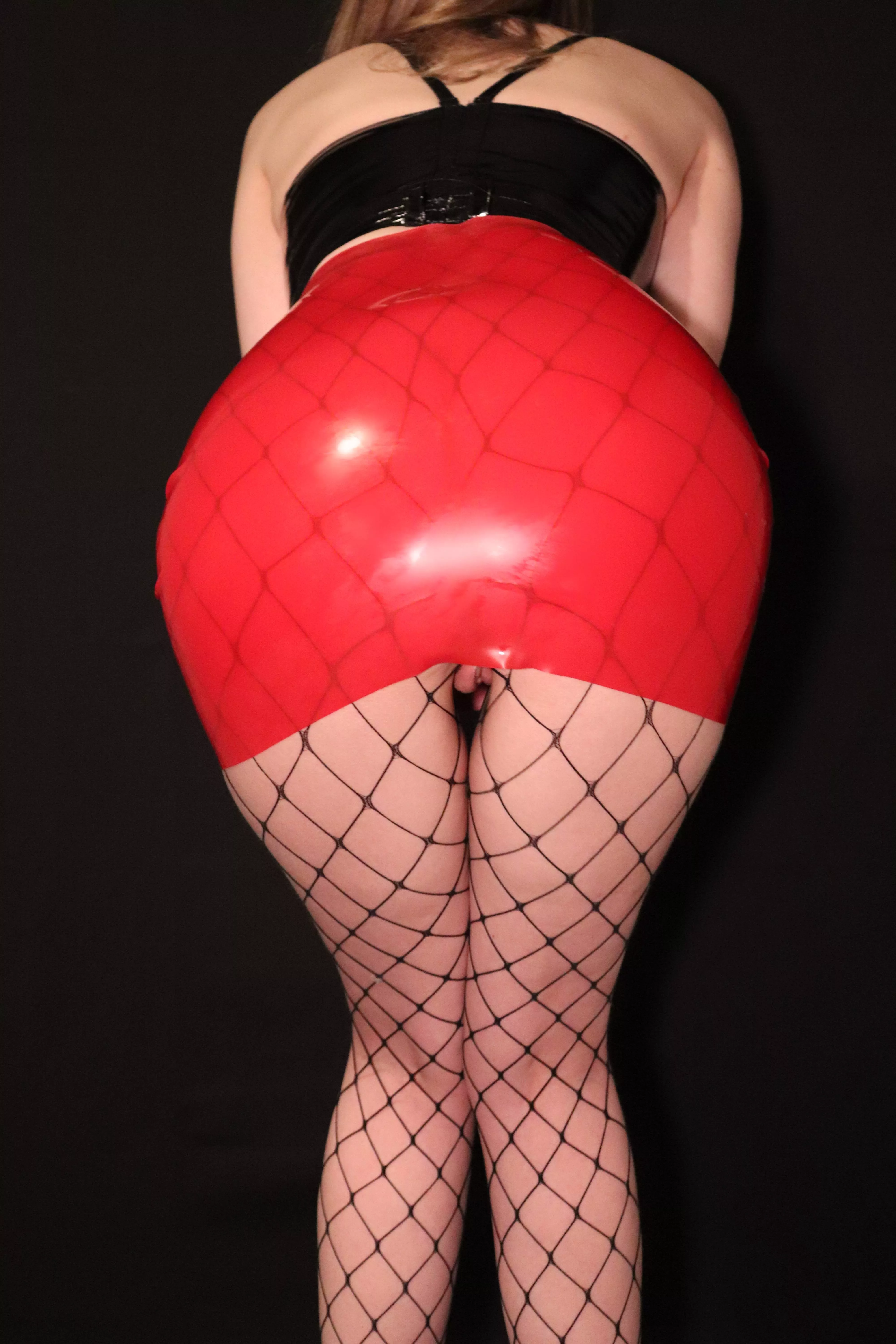 Loving my latex fishnet combo!
