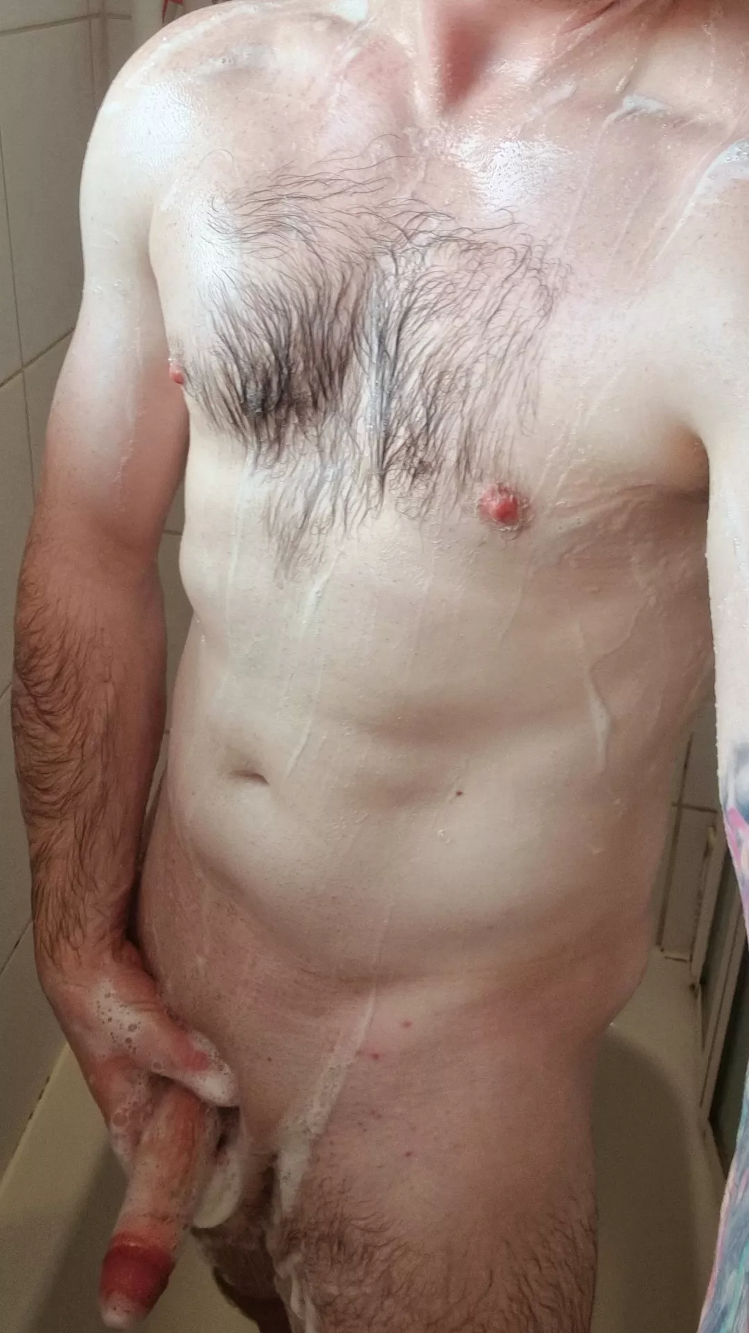 [M]30 Sunday shower nude.