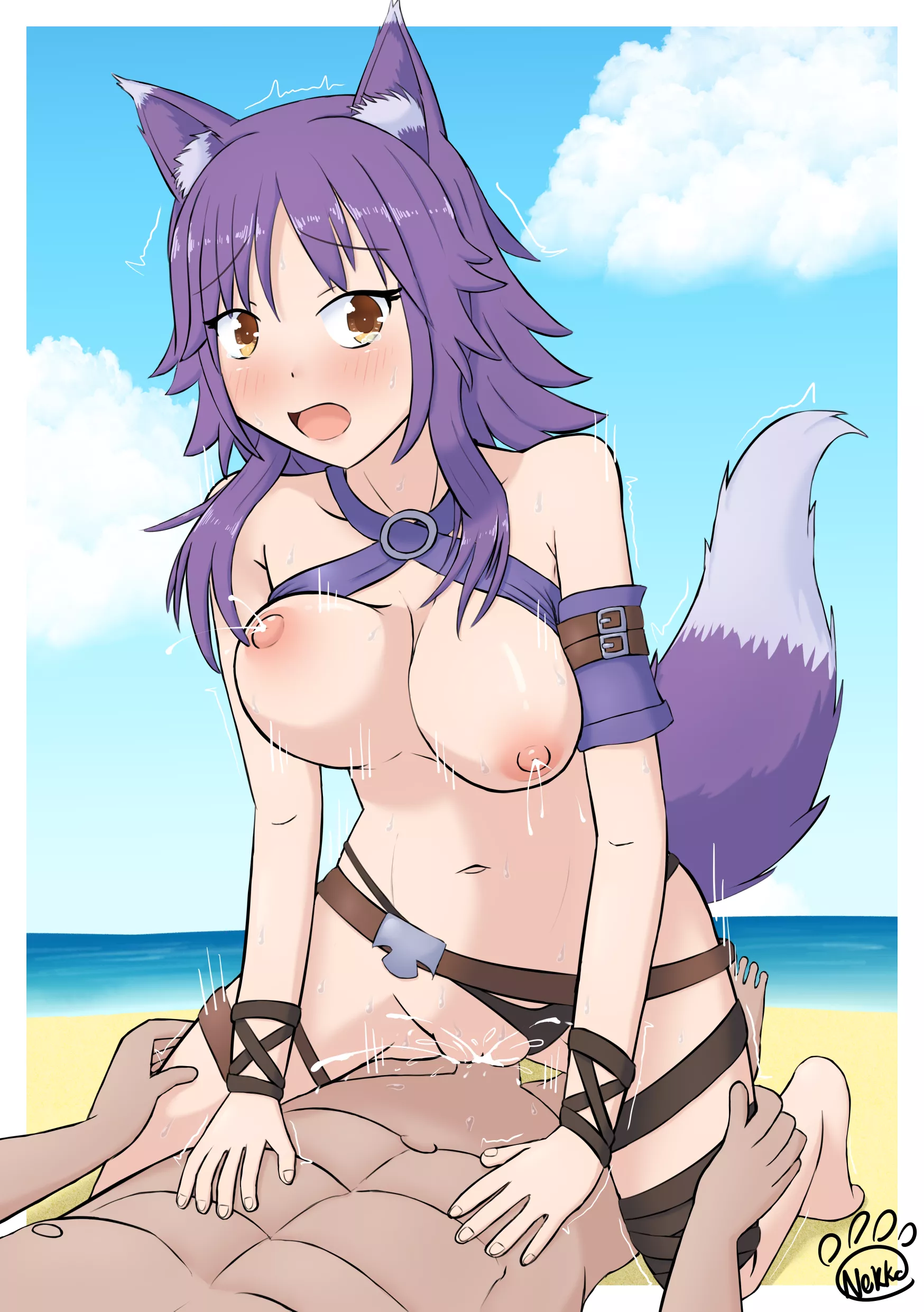 Makoto enjoying the beach (OC) [Princess Connect! Re:Dive]