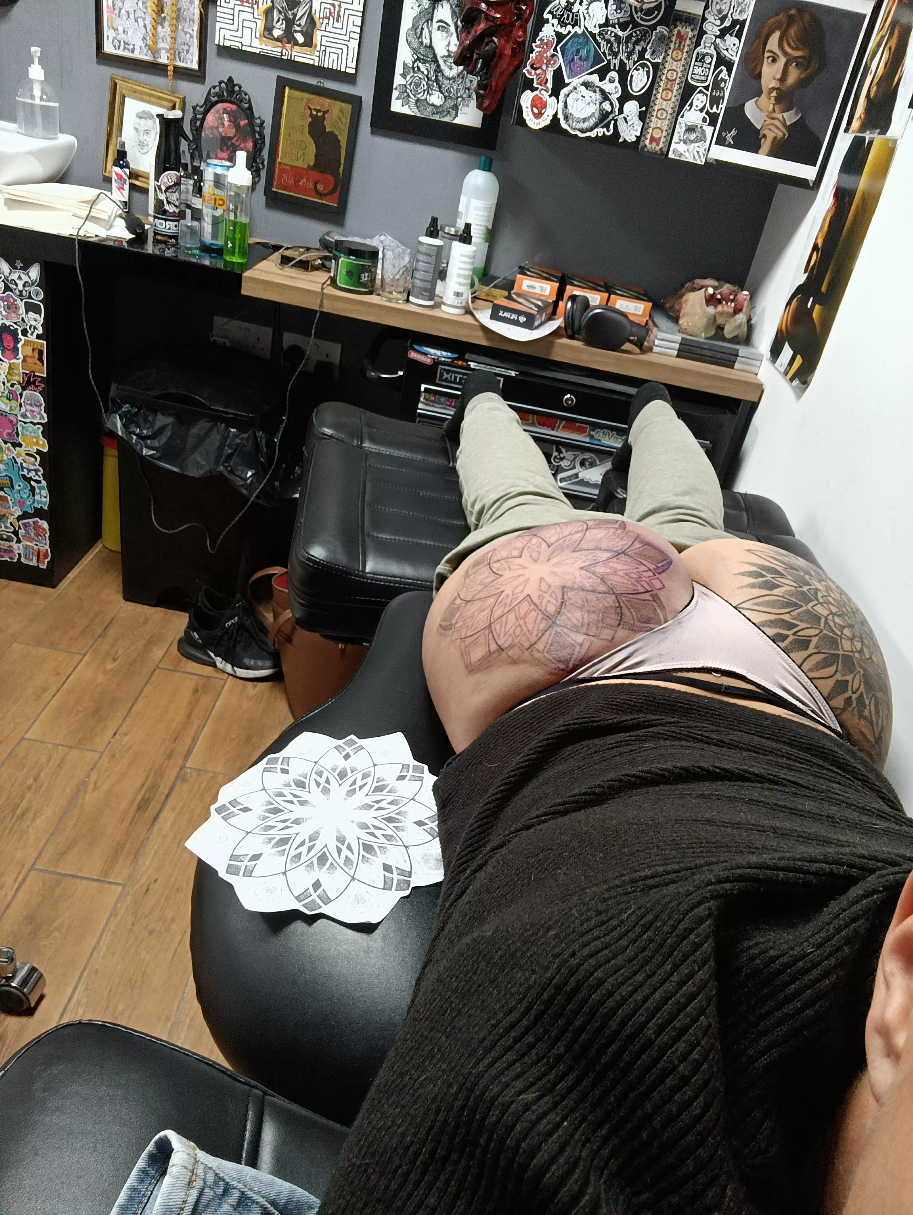 my new ass tattoo in the making