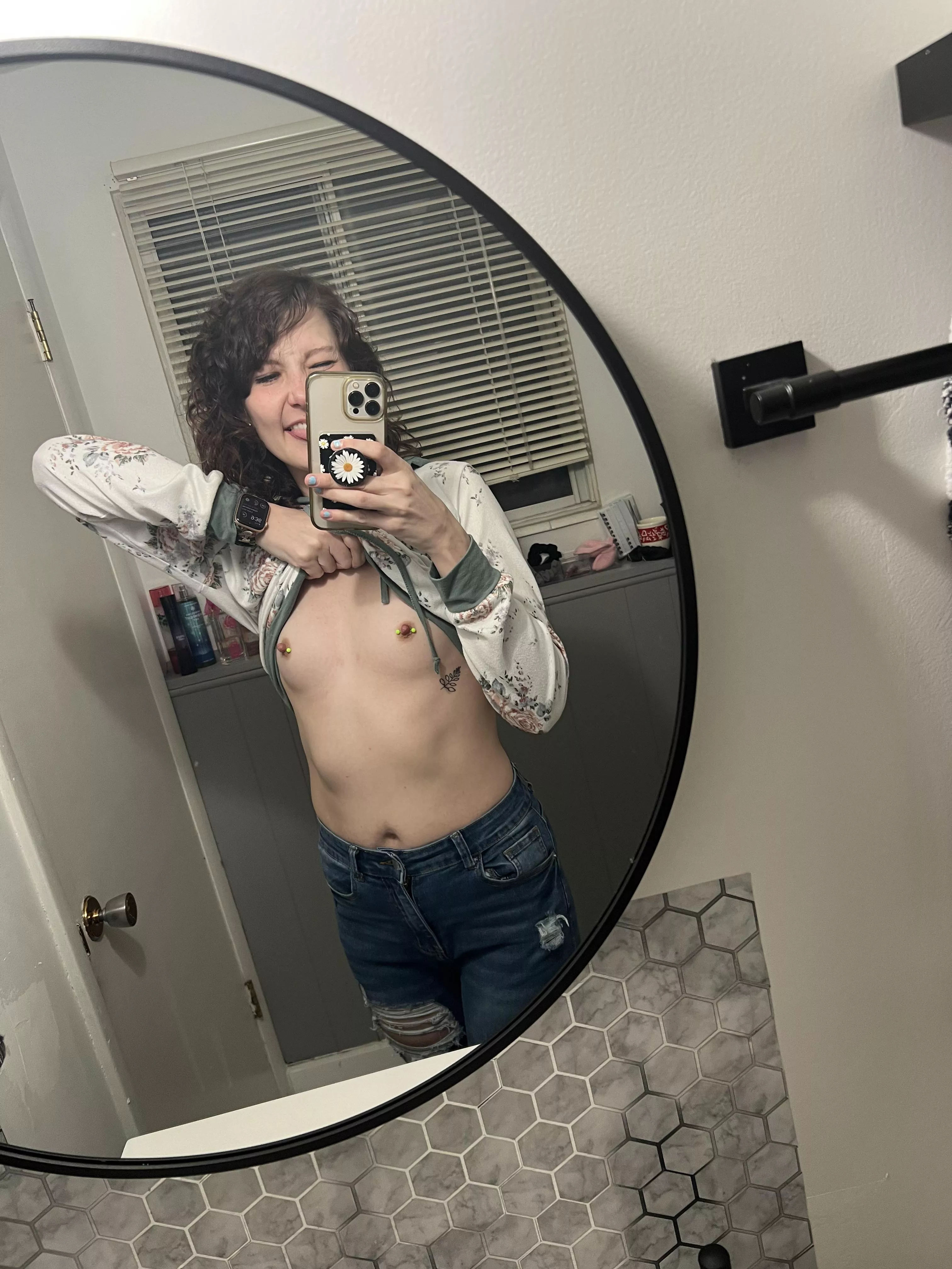 Perky pierced and in need of a good nibble!