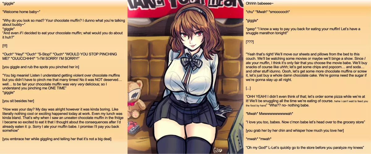 Planning for the weekend! [Wholesome] [cheeky] [playful] [loving] [no sex]