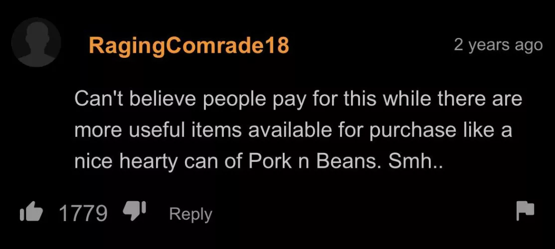 Pork and beans is all a man needs