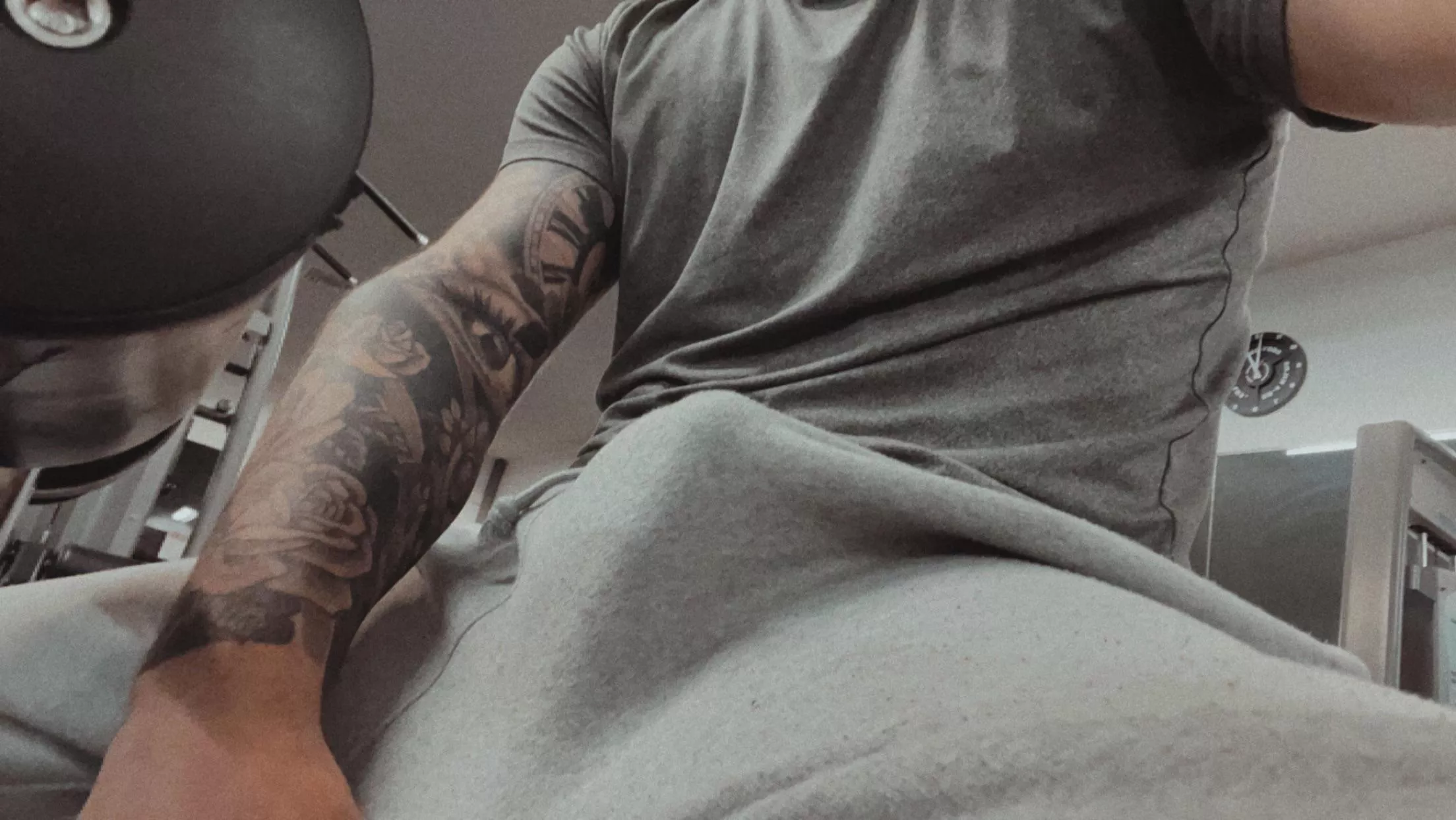 Rock hard in the gym.