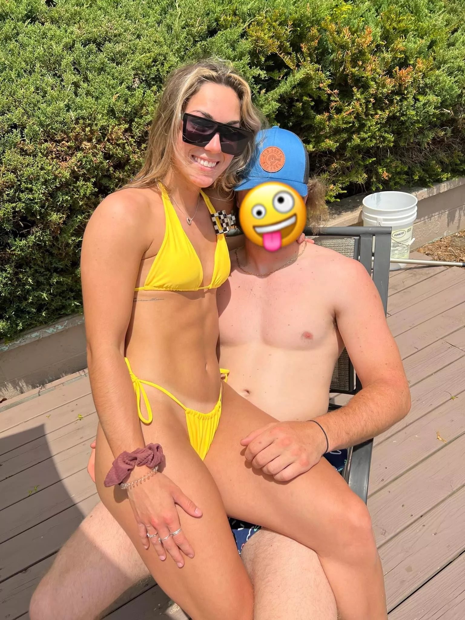 Shades and a yellow bikini