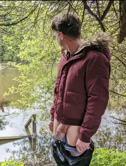 Softie by the public pond. Pretty sure I was spotted