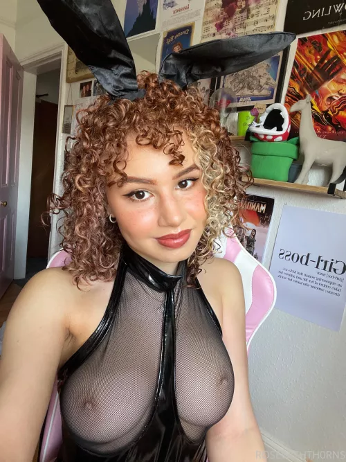 The Easter bunny looks best as a redhead