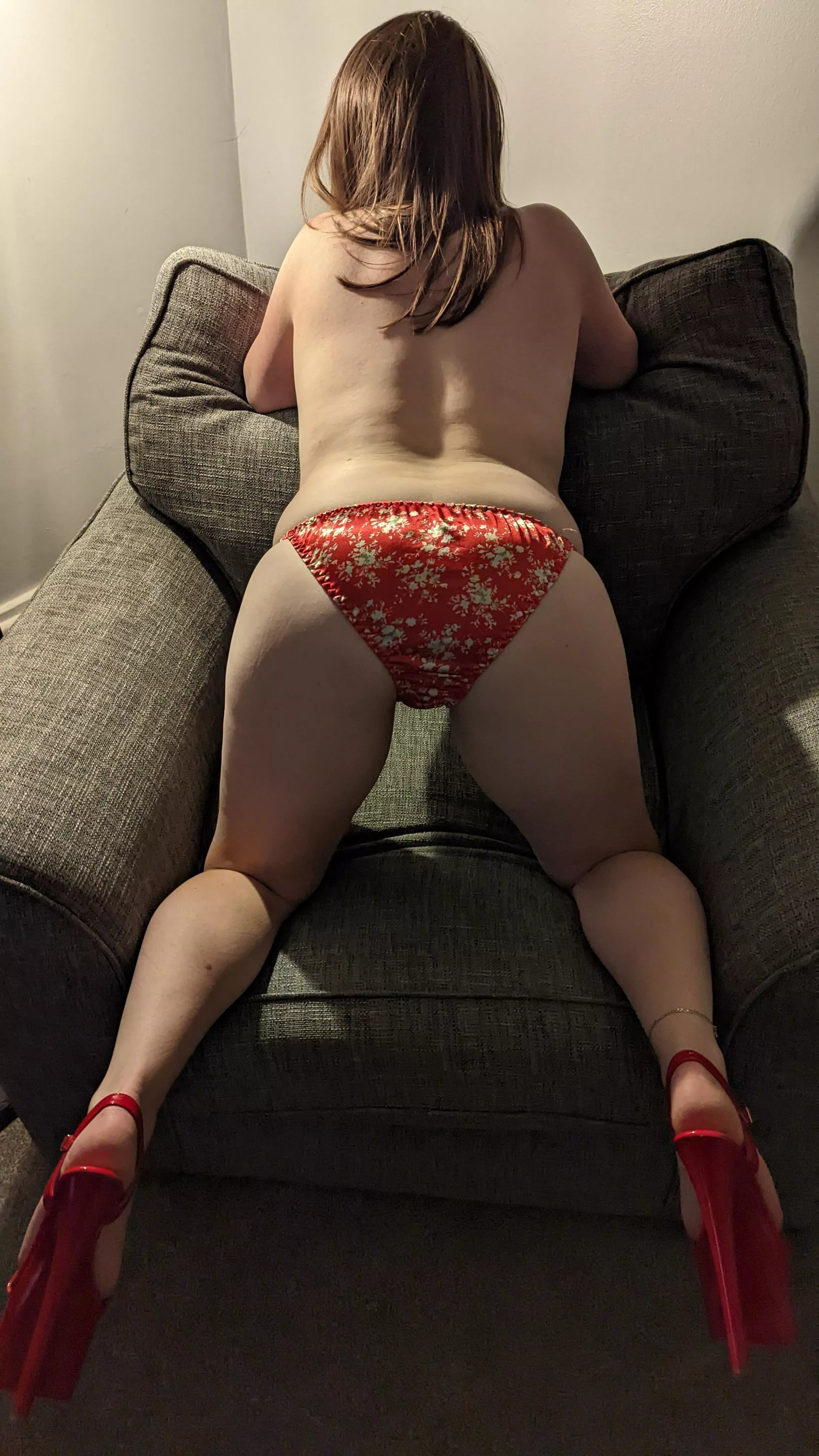 The heels always stay on. The panties always come off