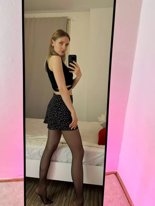 today I chose such thigh highs. I hope you want to do something with them