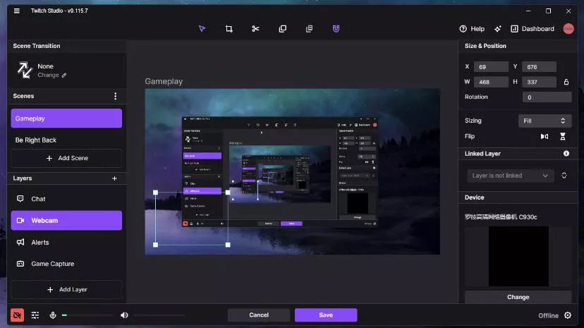 Twitch studio isn’t detecting webcam but other programs are.