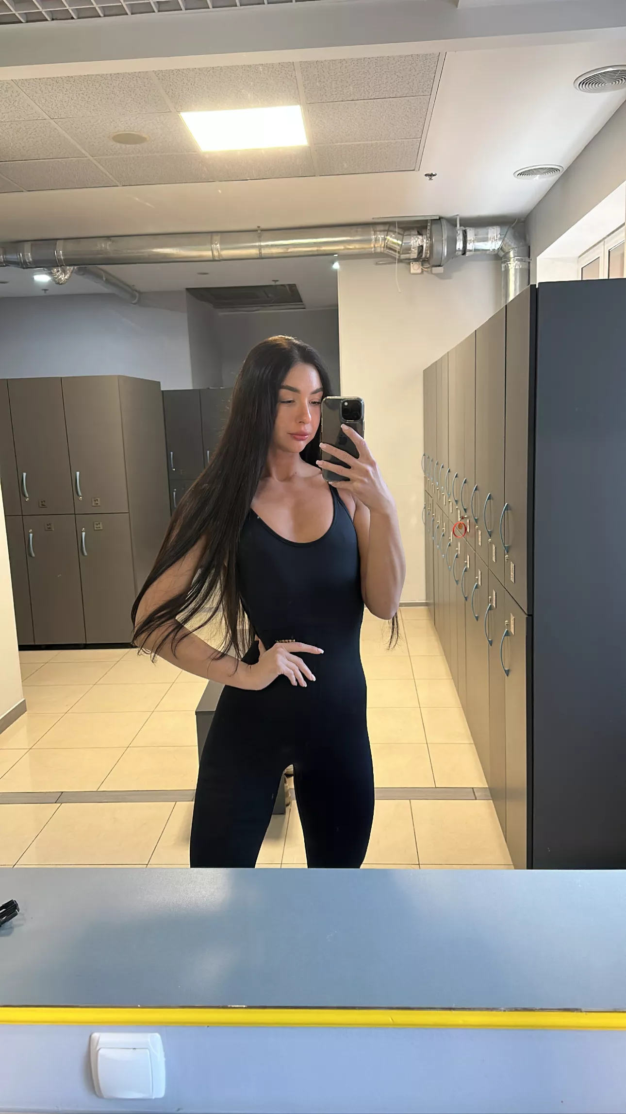 Watch till I pull the yoga pants down!