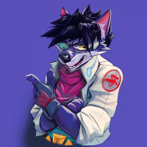 Wolf on Starfox outfit! one of my favorite childhood games :D