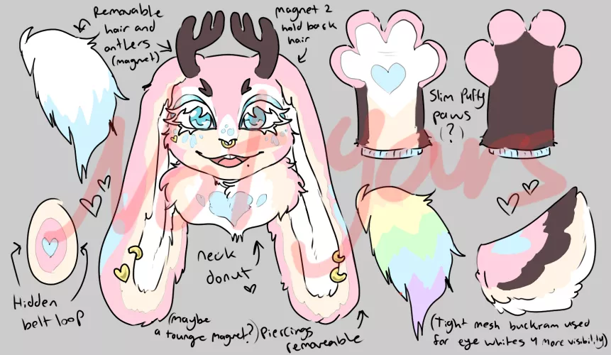 1 of 2 Premades im hoping to make! I have always wanted to become a fursuit maker, its been a huge dream of mine! Opinions on the design? (art by me ofc)