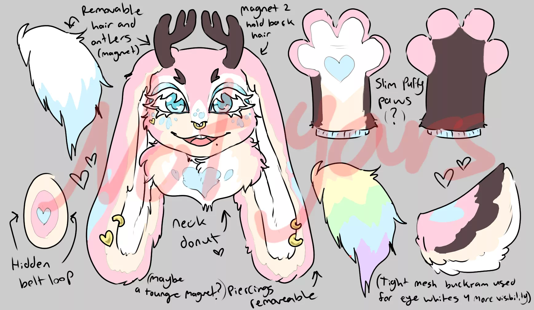 1 of 2 Premades im hoping to make! I have always wanted to become a fursuit maker, its been a huge dream of mine! Opinions on the design? (art by me ofc)