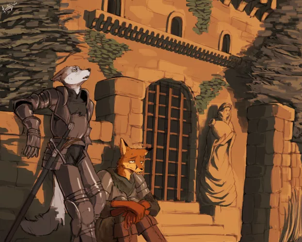 Adventurers taking a break (art by me)