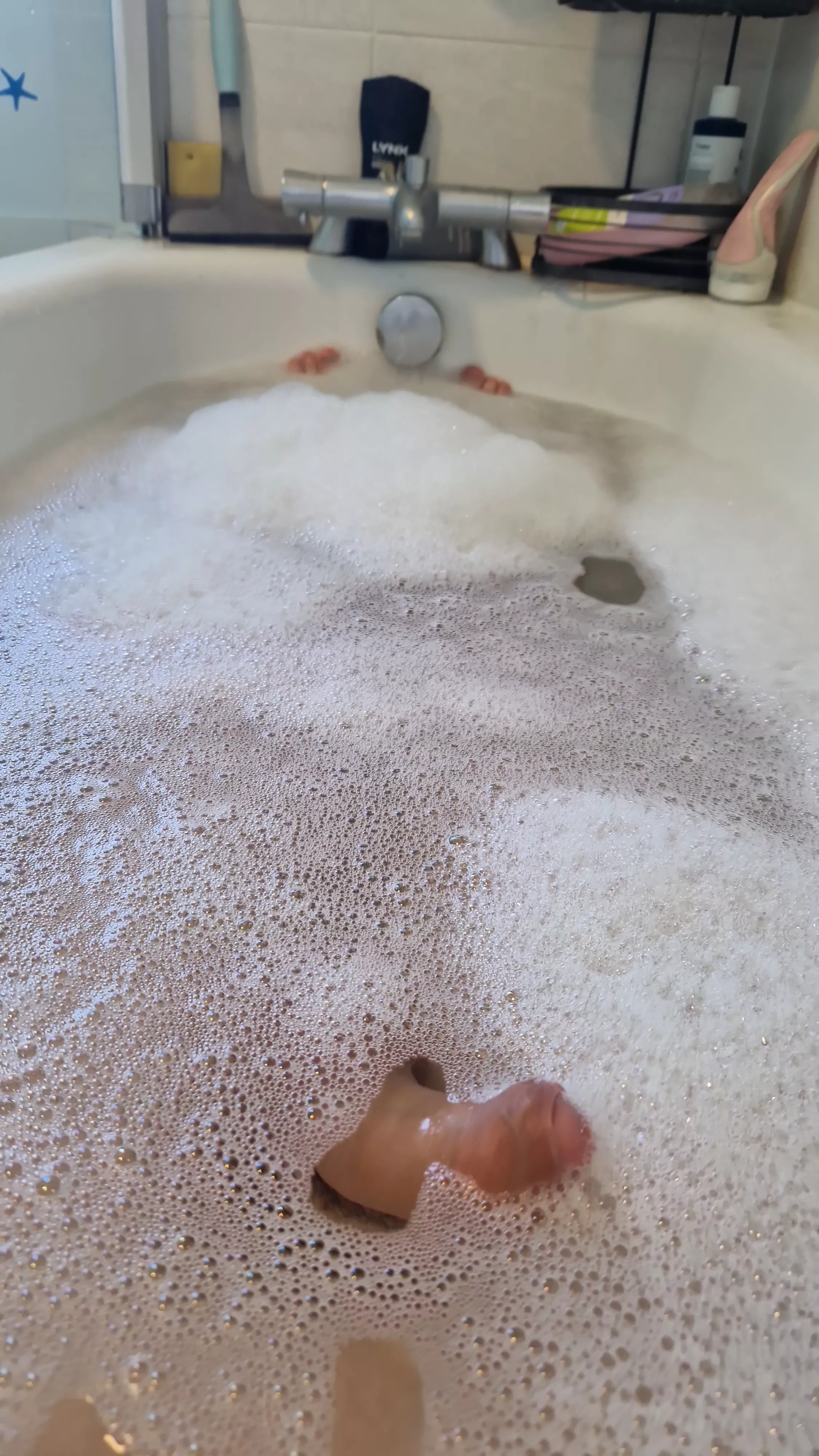 Bath time already wet for someone