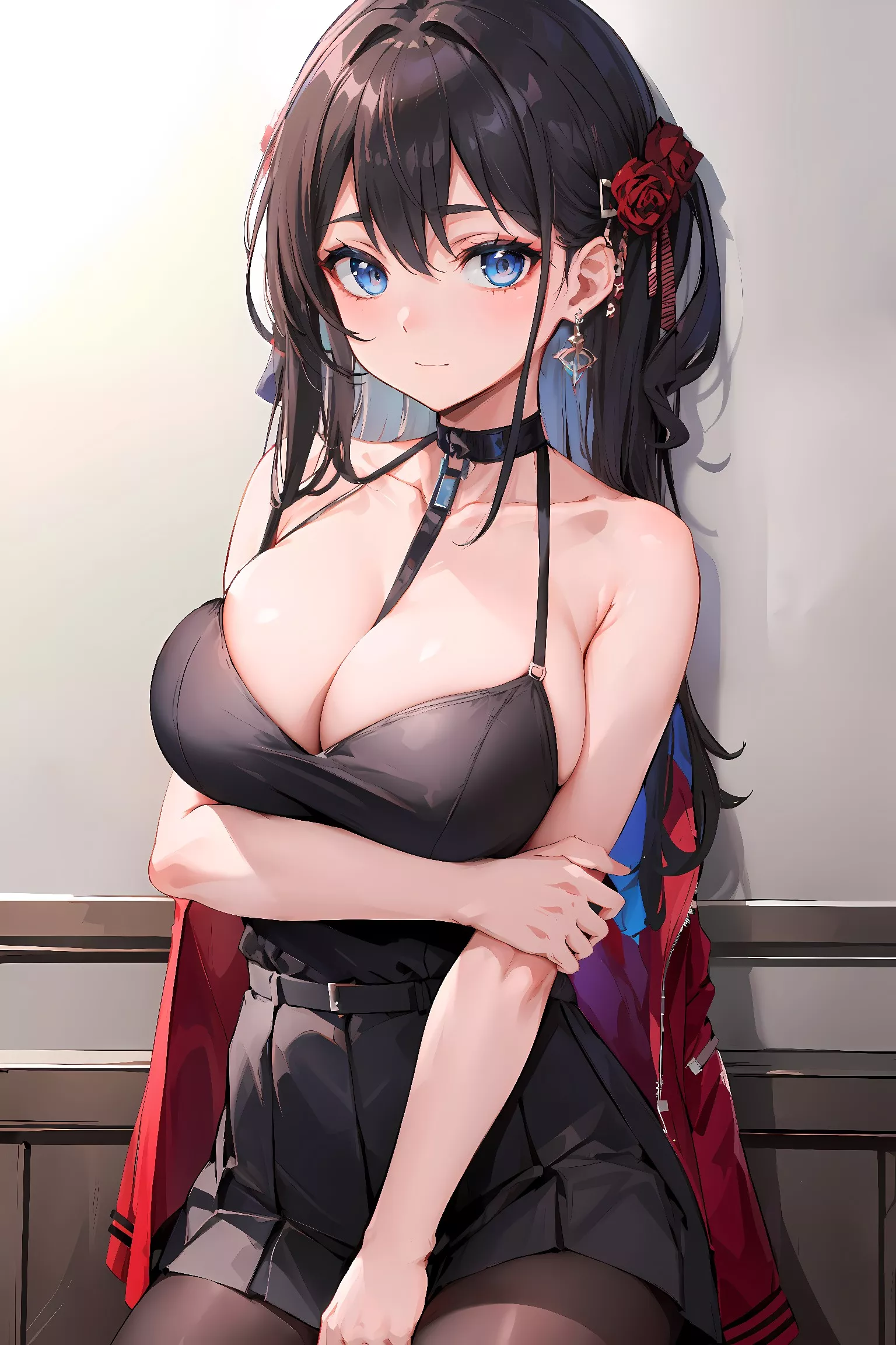 Black Dress & Choker