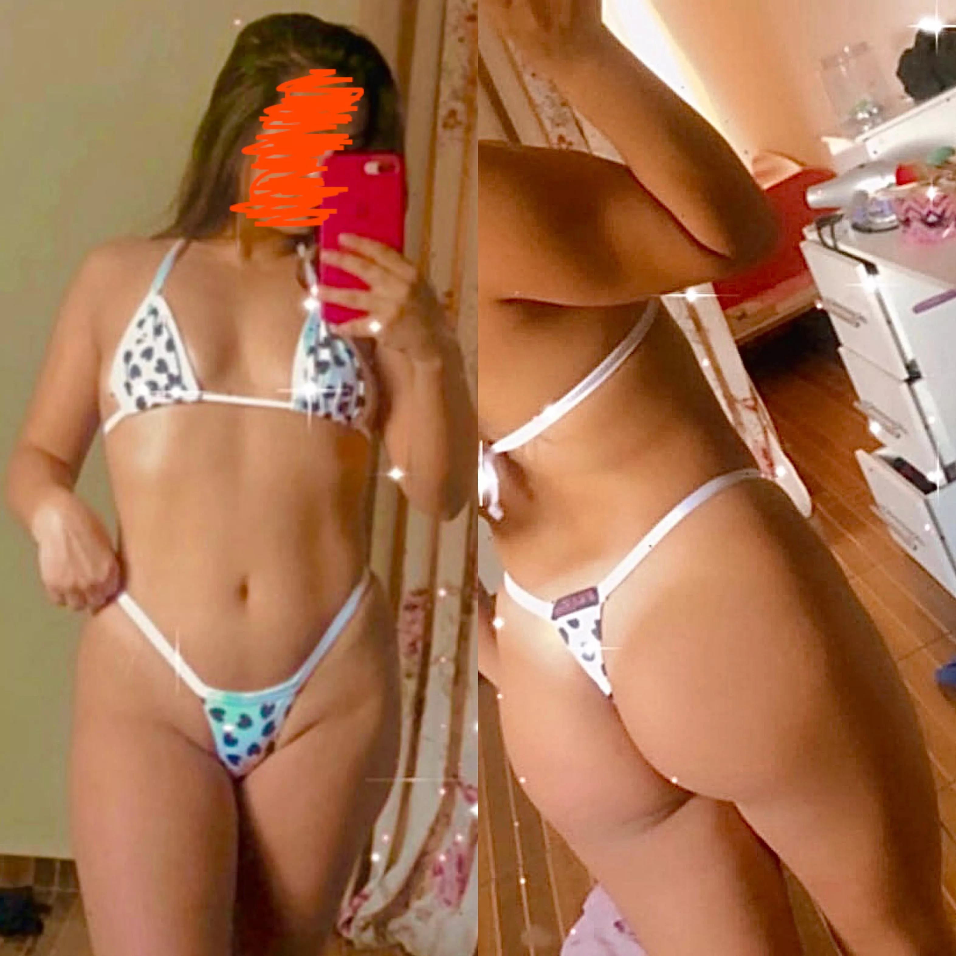 Brazilian girl from my neighborhood showing off her new thong bikini 😈