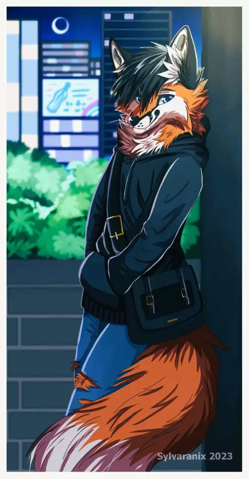 City fox 🌃 - art by me, @Sylvaranix on twitter!