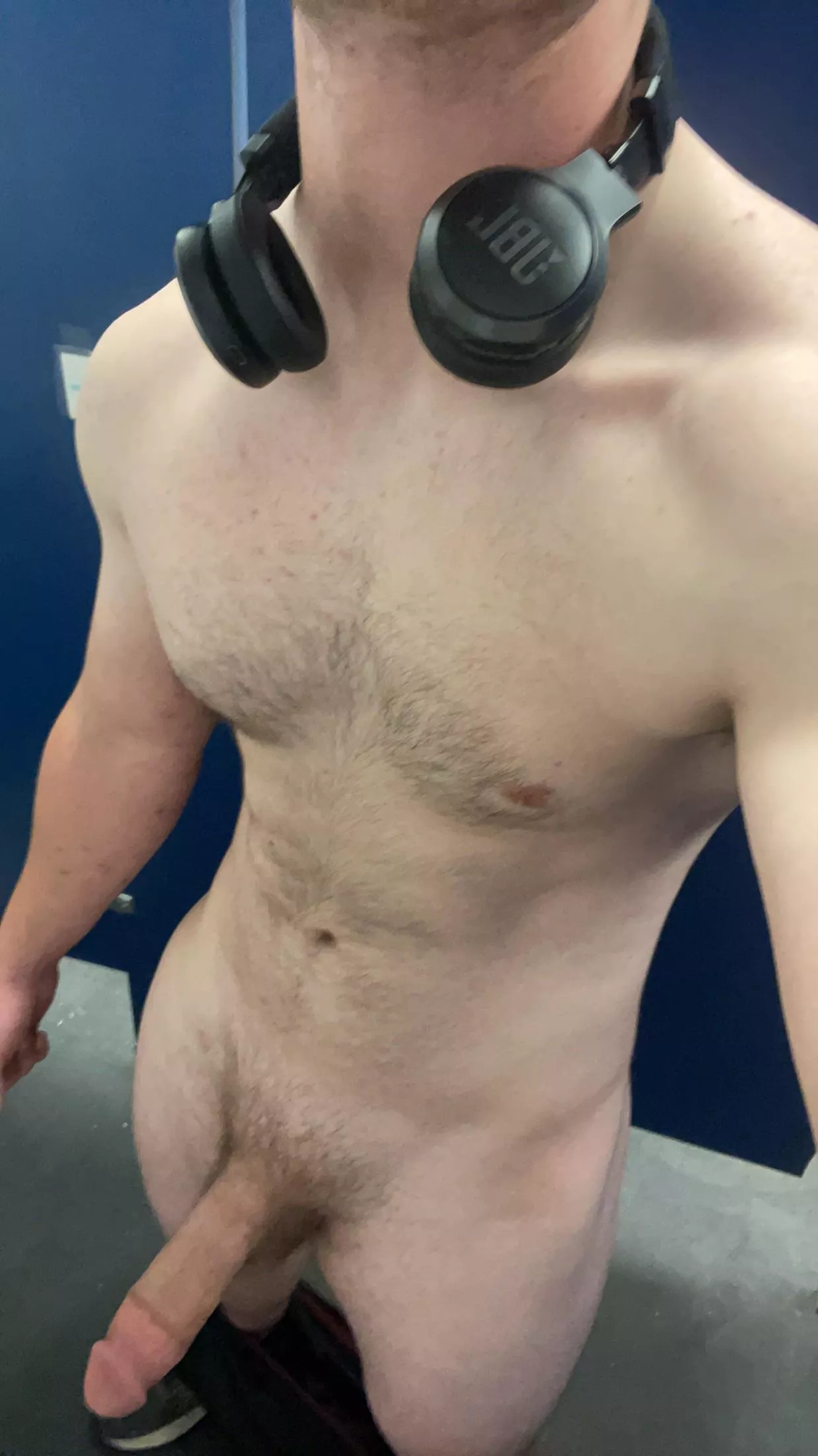 Cock out at the gym