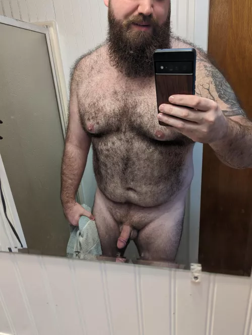 Dont you wish that you could be there when I walk out of the bathroom like this?