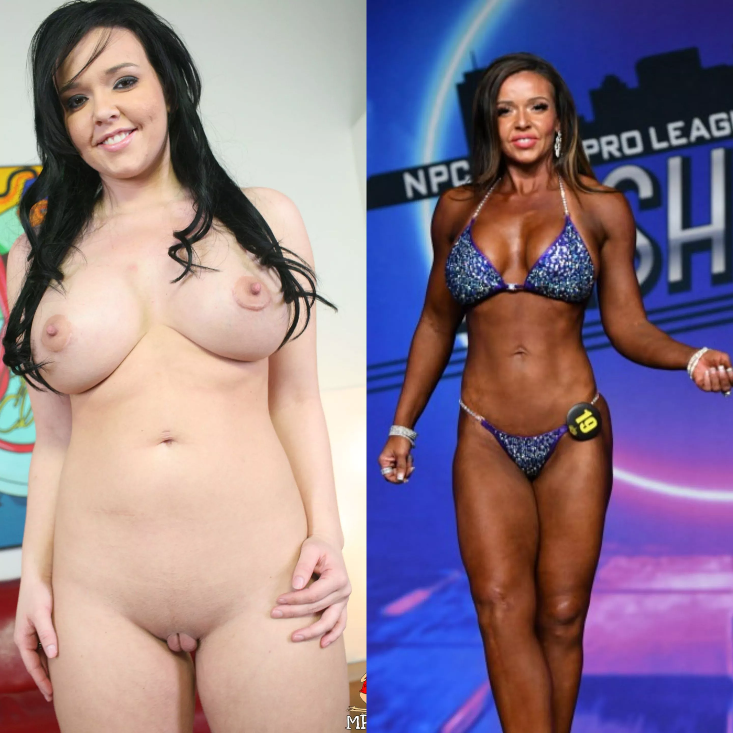 Emma Heart before:Pornostar after:Bodybuilder