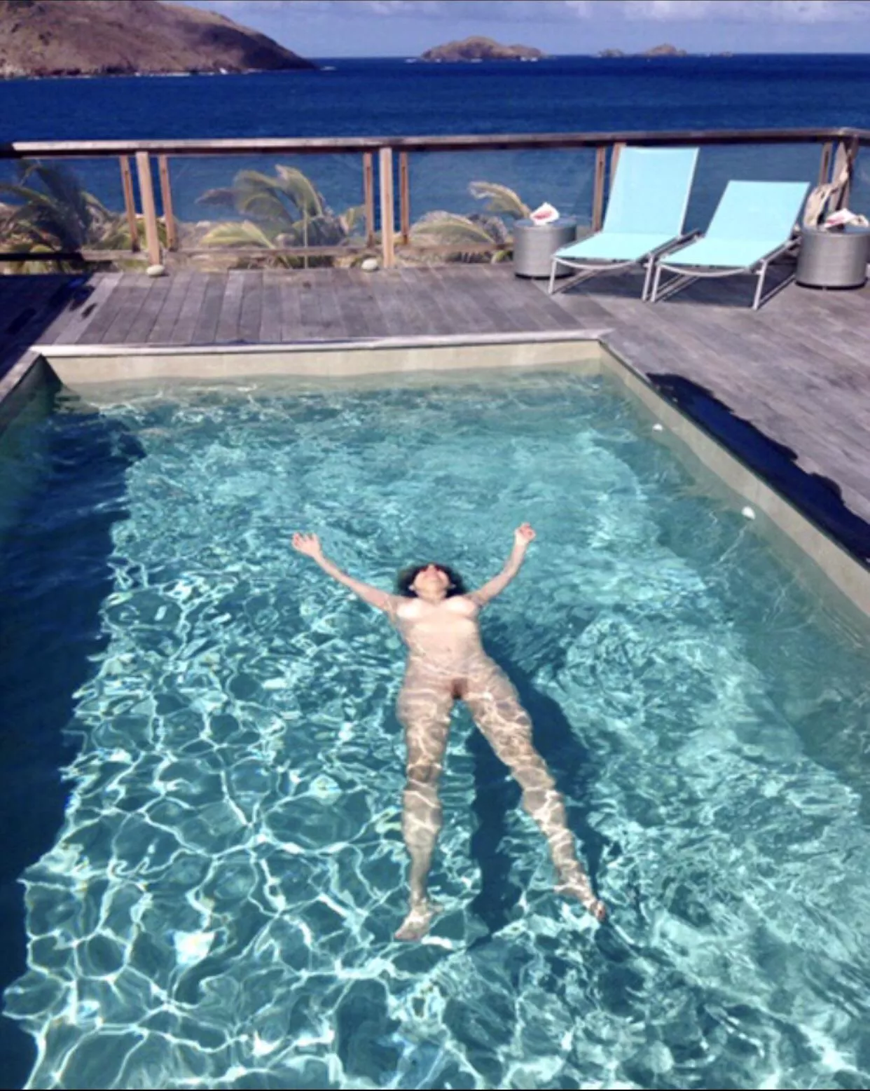 Free floating in St Barts.