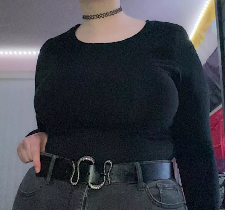 Happy Easter! Goth boobs in a tight shirt