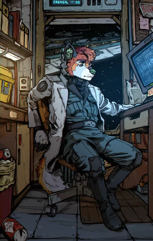 Late shift, sunless sky. (Art by DWC Marshal Arts, commission for Dr. Huxley)