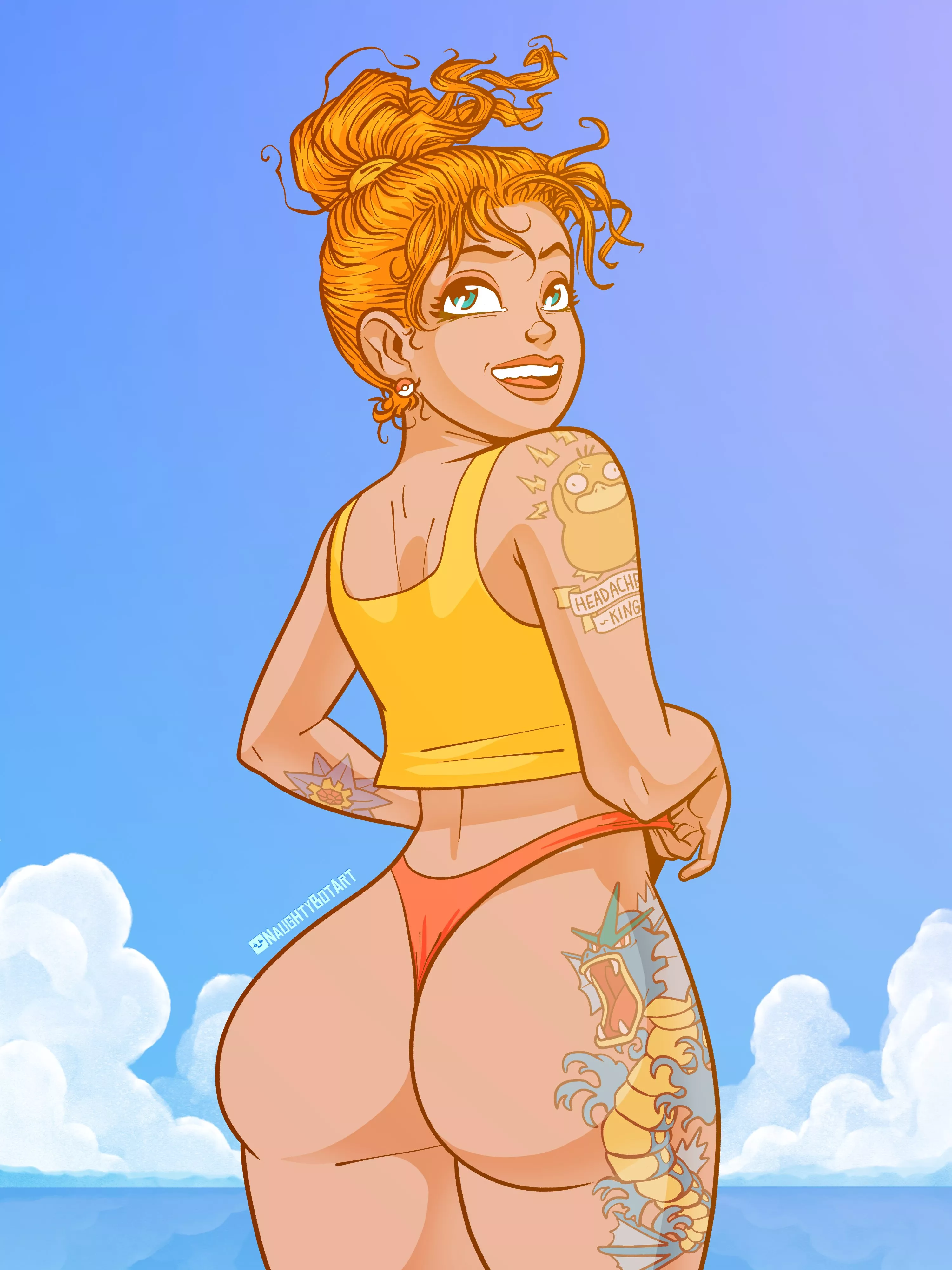 Misty out in the sun! (NaughtBotArt) [Pokemon]