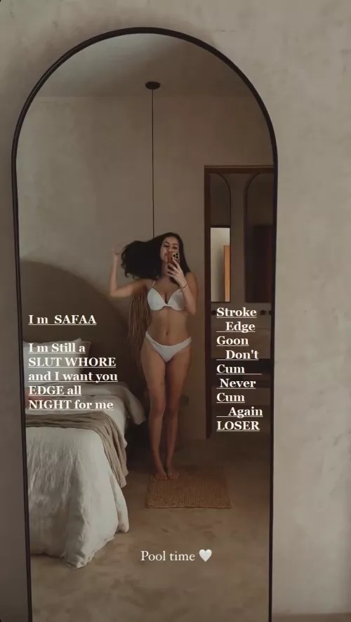 My cousin Safaa is a Slut Whore and i love edging for her