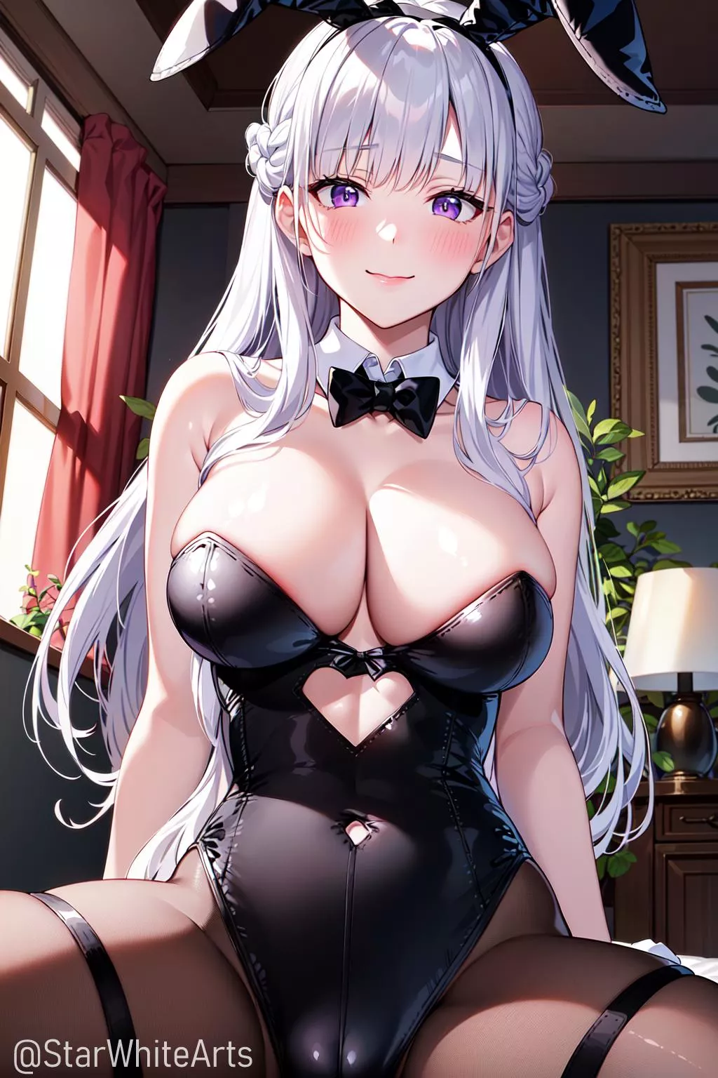 Silver-Haired Bunny Girl