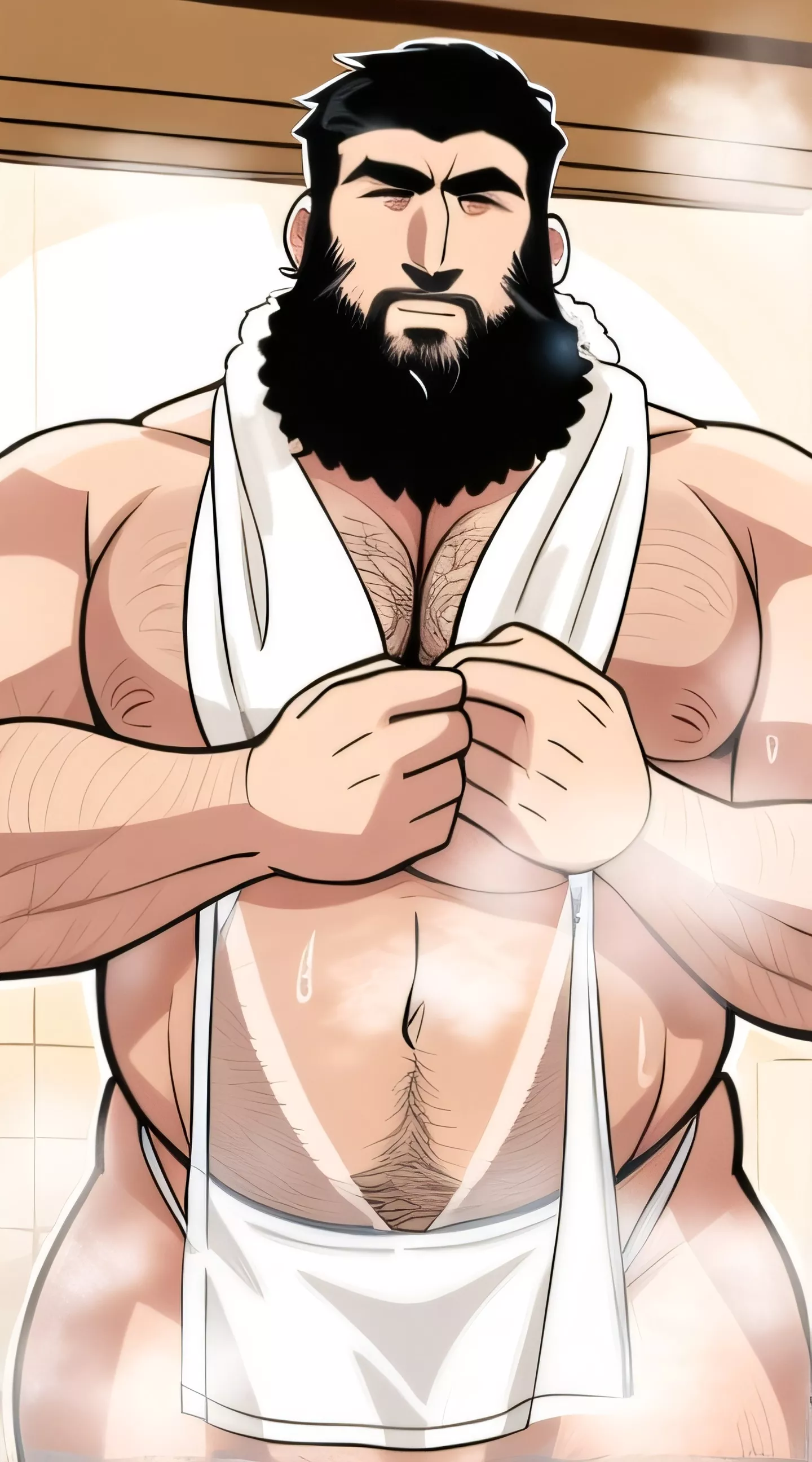 Steamy sauna daddy [AI by Imagine]