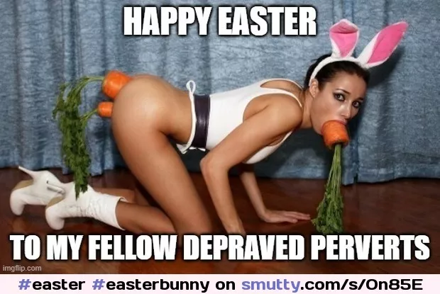 This Easter Bunny likes her carrots.