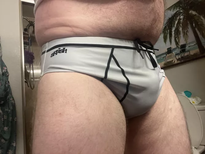 Tighty whities speedo under my board shorts 😎