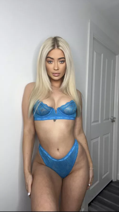 Blond and blue always match