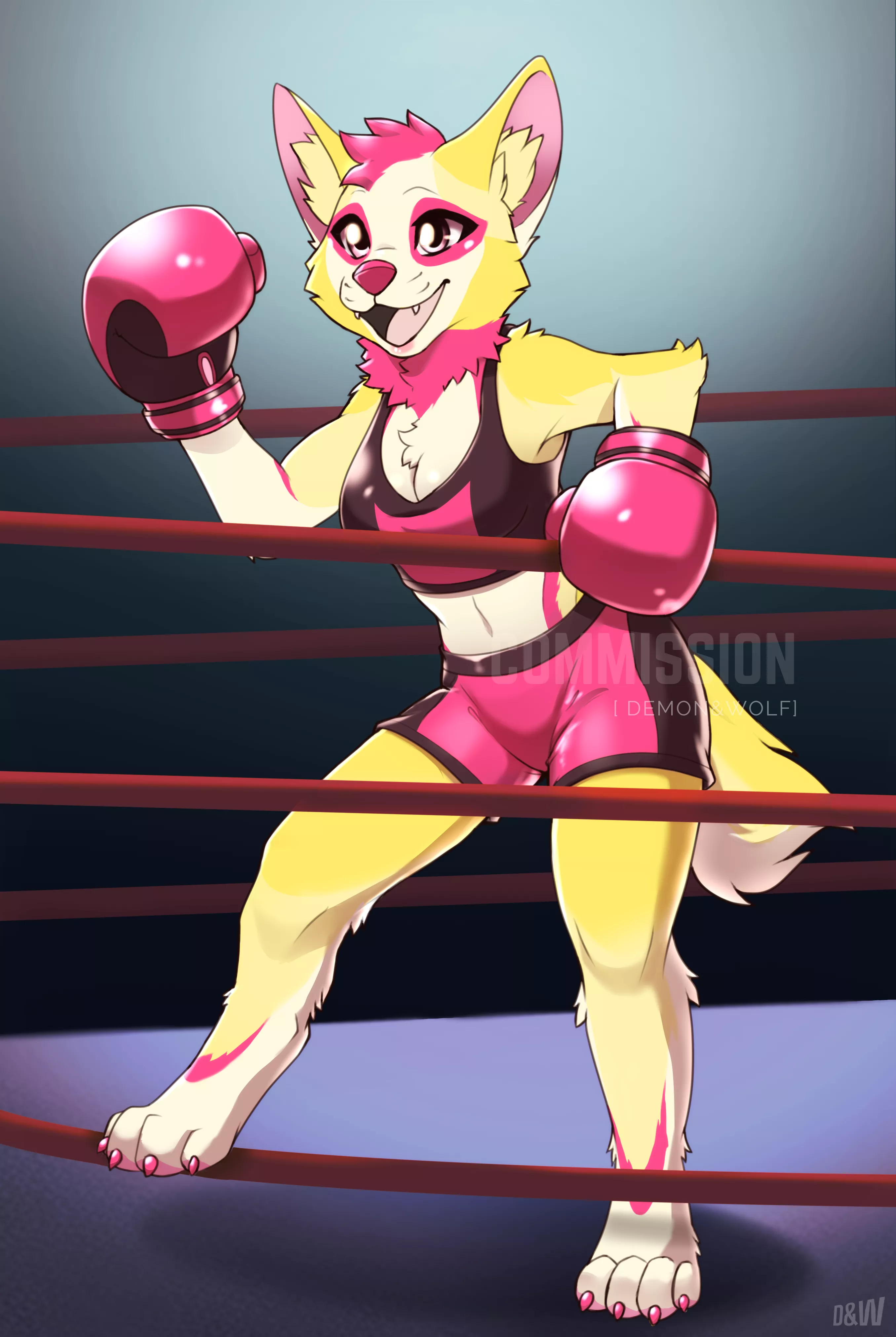 Boxer Female Corgi Commission!