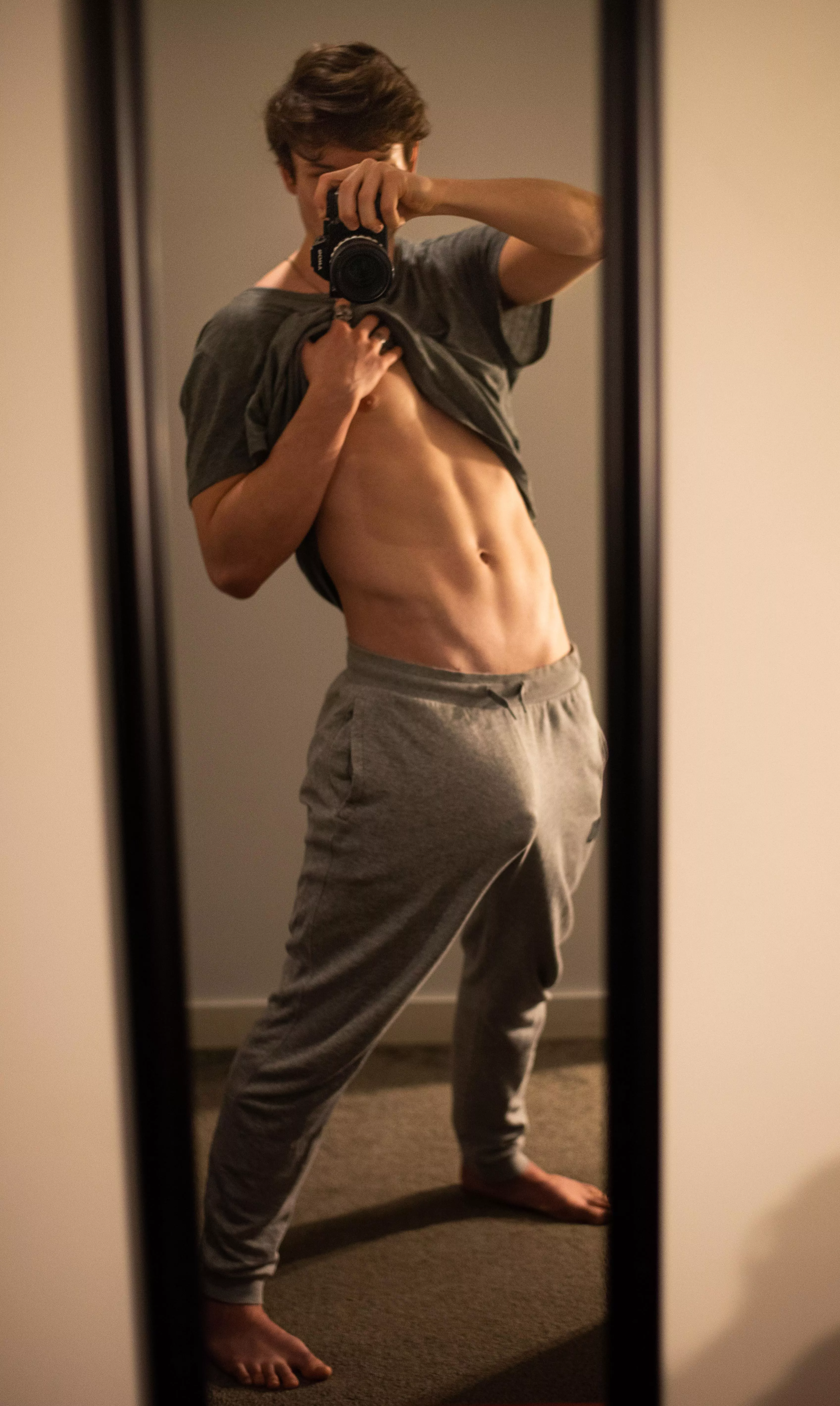 Bring your face right up against it