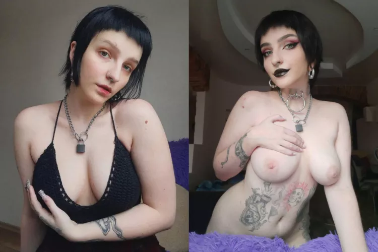 casual vs full makeup 🖤