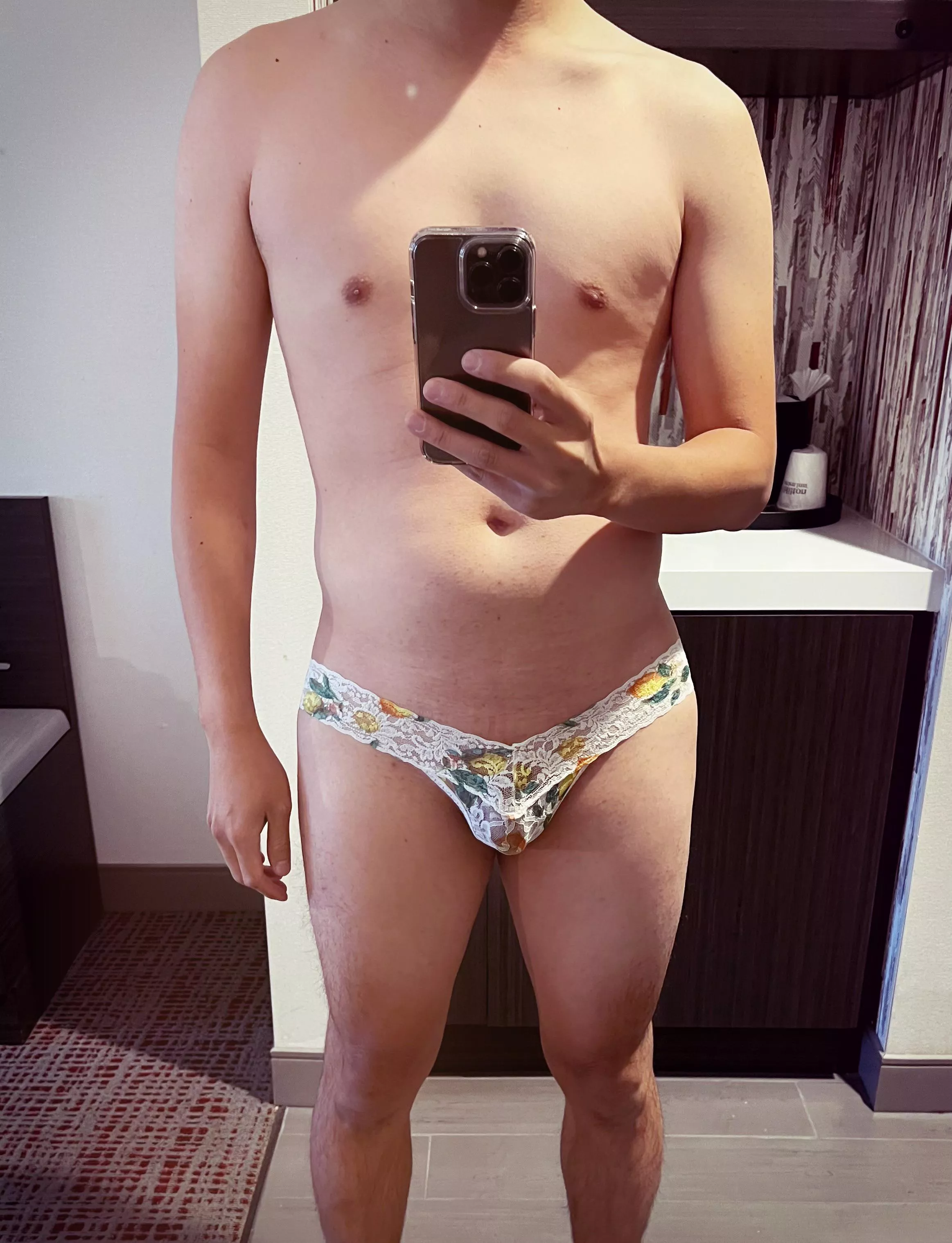 Girlfriend has me wear her panties on my business trips
