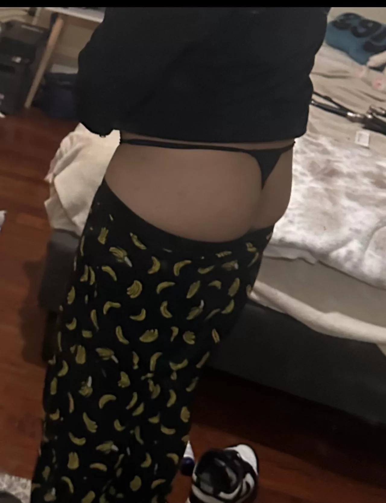 Got this mesh g string from sex store. Kinda in love with it. Feels so good in pajamas