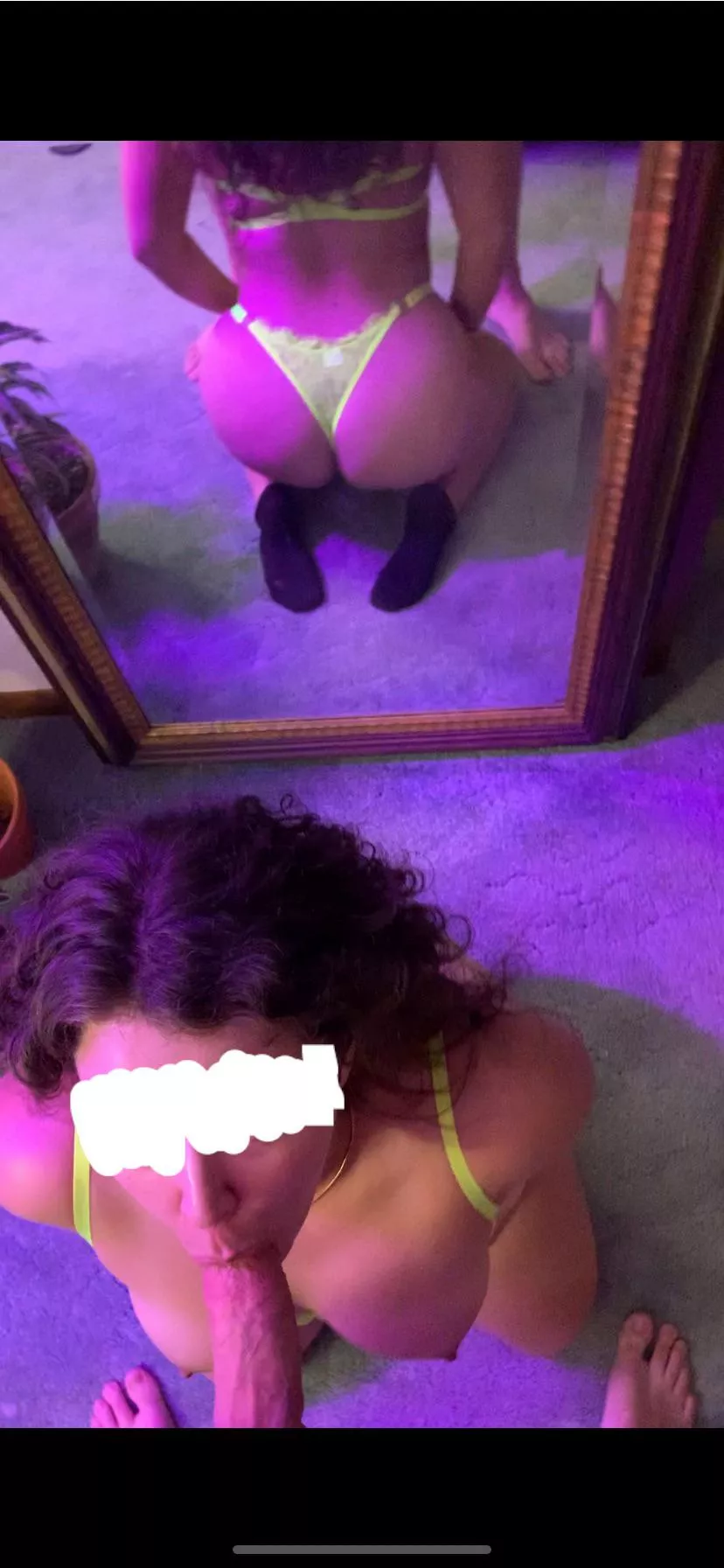 I love this lingerie! Performing wifey duties!