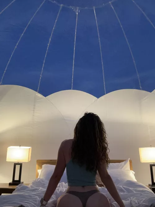 Messy curls after a long hike