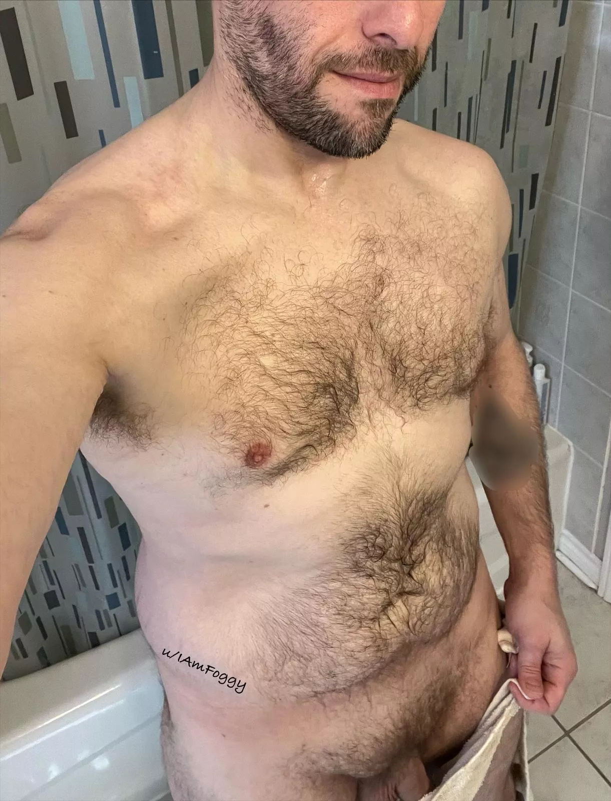 Out of the shower and ready to hang out..