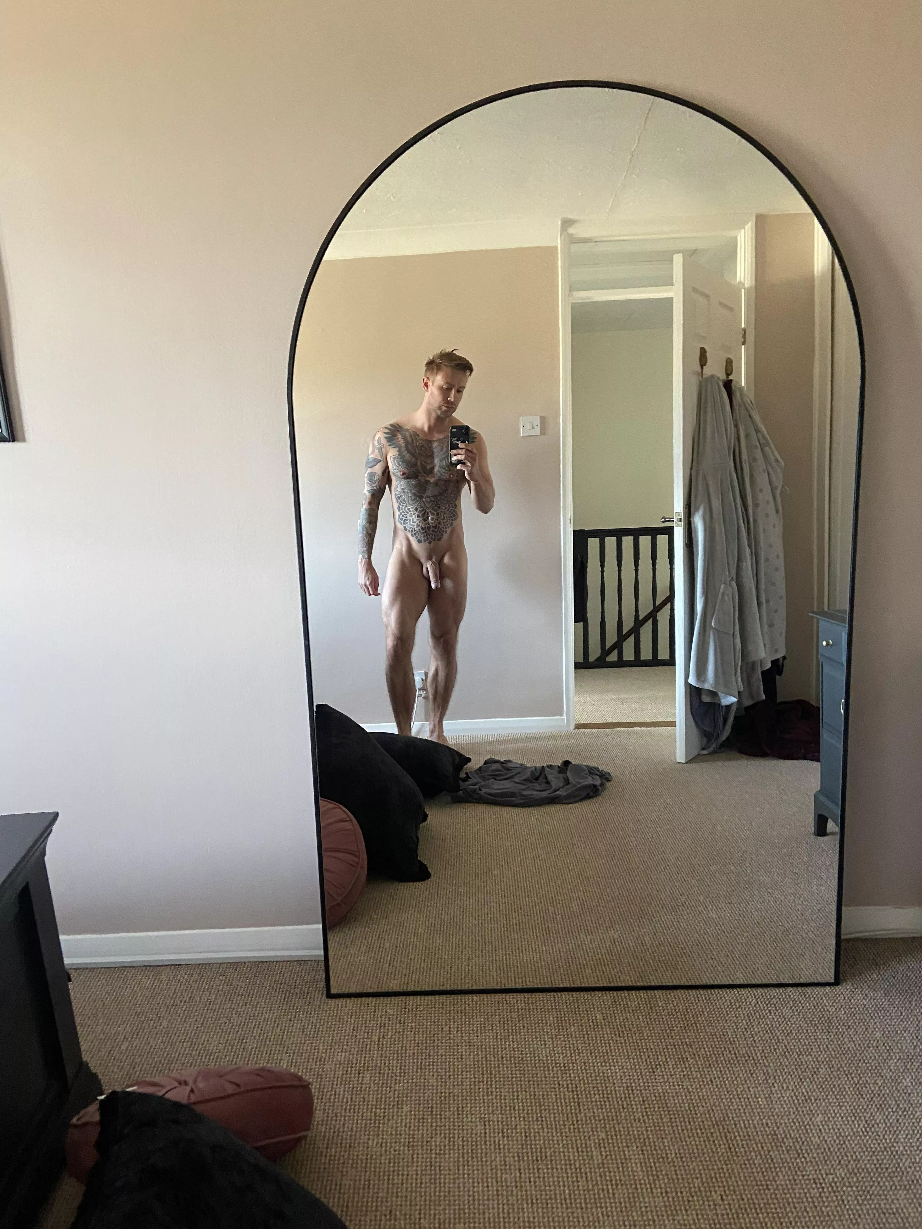 Puffy morning face and dick