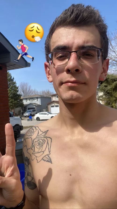 Shirtless running season has begun!