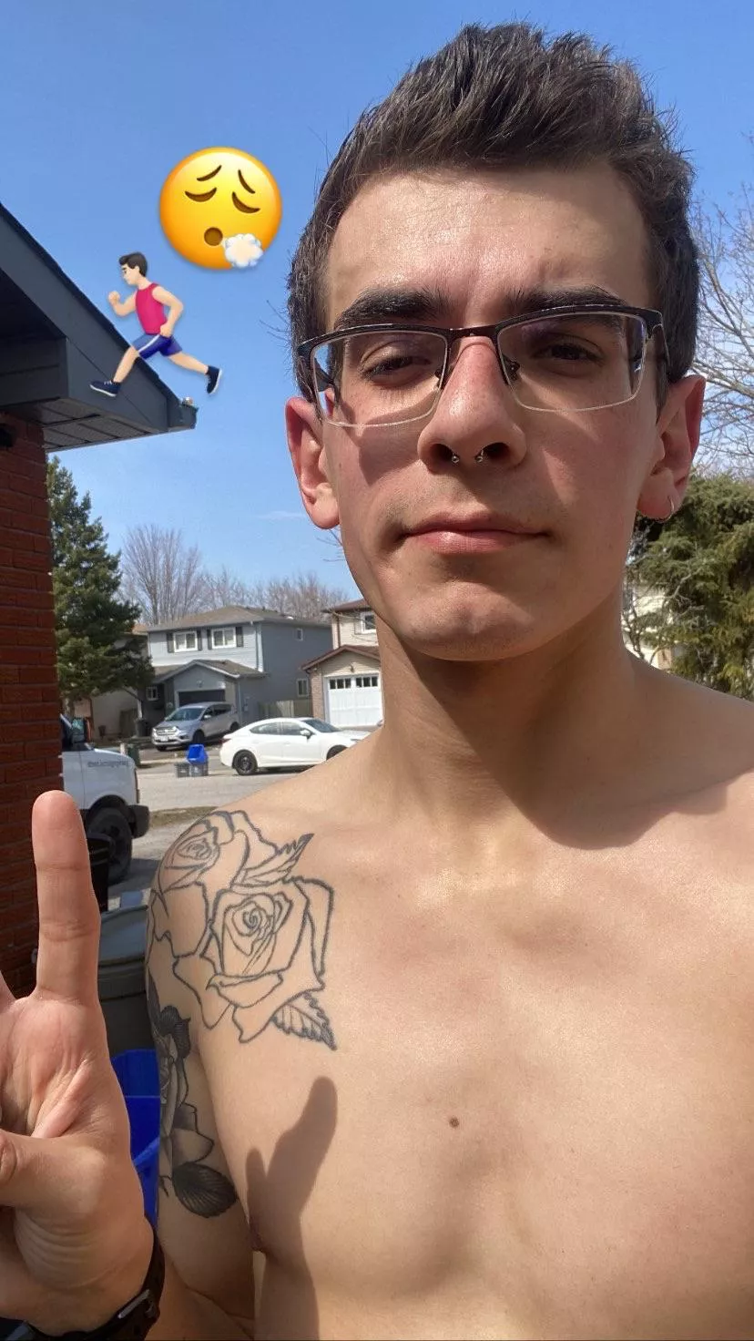 Shirtless running season has begun!