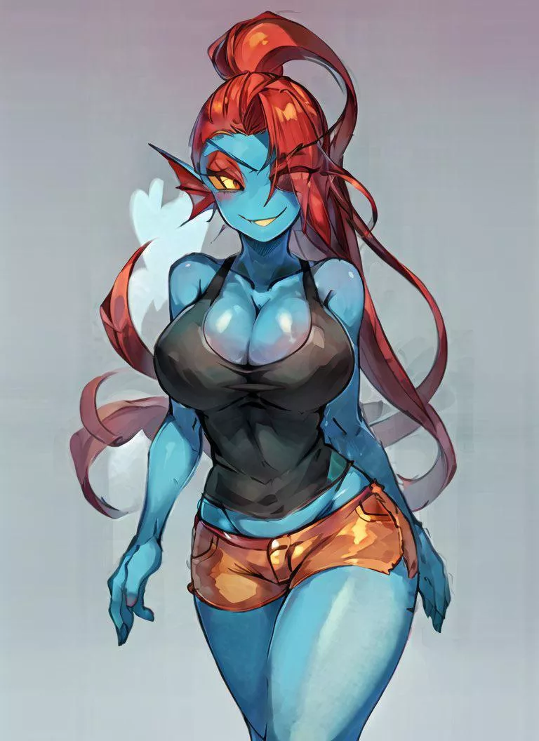 [Undyne] Busty Fish (@icze4r)