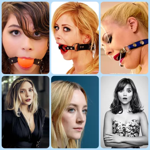 Which girl gets with gag? Girls: Elizabeth Olsen, Saoirse Ronan, Jenna Louise Coleman.